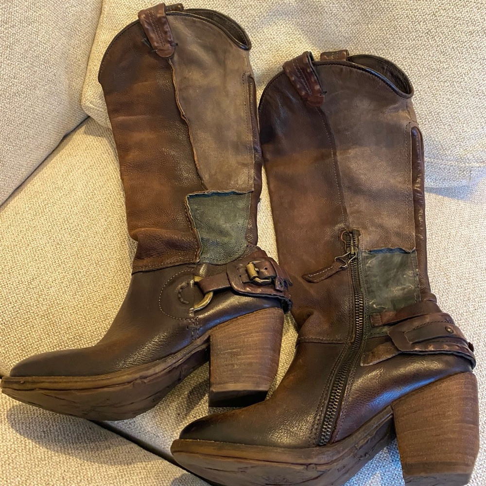 A.S.98 Tall Brown Leather Boots